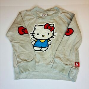 Hello Kitty 40th Anniversary Heather Gray Crewneck Sweatshirt Girls Sanrio Sz S